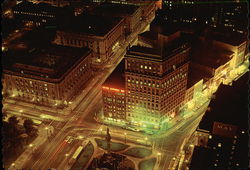 The Public Square, Superior and Euclid Avenues. Looking East Postcard