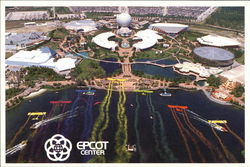 Aerial Vies of EPCOT Center Postcard
