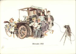 Artist Rendering of Mercedes Benz 1904 Postcard