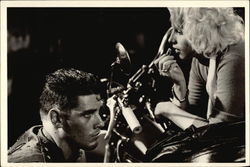 Sportster Debbie & Hurley in Breakdown Actors Postcard Postcard