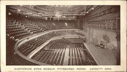 Syria Mosque - Auditorium Pittsburgh, PA Postcard Postcard