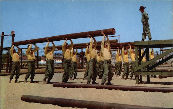 Marine Recruits at San Diego Marine Corps Recruit Depot California