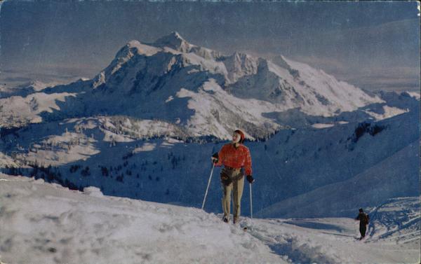 Skiing on Mount Baker Washington