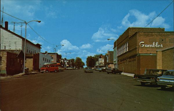 Street Scene Park Falls Wisconsin
