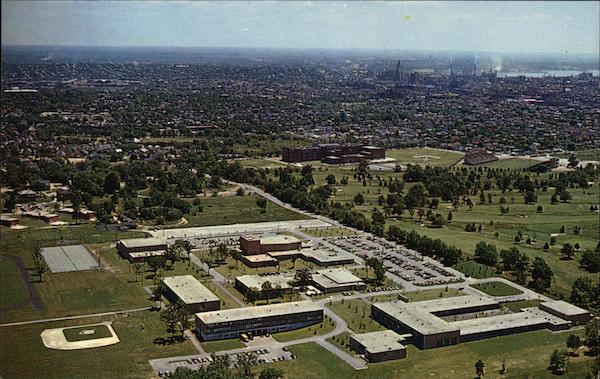 Aerial View of Rhode Island College on Mt. Pleasant Avenue Providence