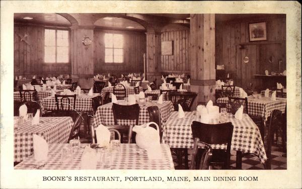 Boone's Restaurant - Main Dining Room Portland Maine