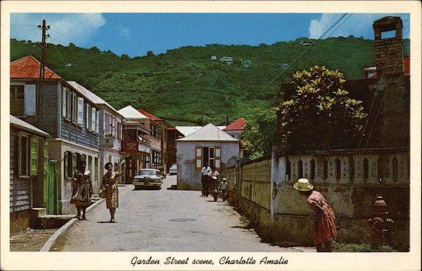 Garden Street Scene - Charlotte Amalie St. Thomas Virgin Islands