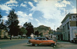 Looking Up Main Street Postcard