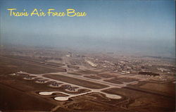 Air View of Travis Air Force Base California Postcard Postcard