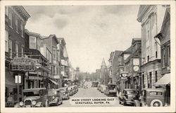 Main Street Looking East Postcard