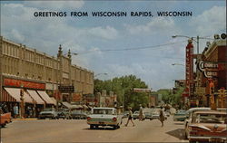 Greetings From Wisconsin Rapids, Wisconsin Postcard Postcard