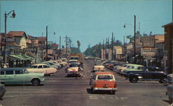 Looking North on Euclid Avenue from near Garden Grove Boulevard California Postcard Postcard