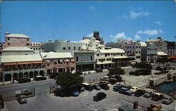 View of Front Street Hamilton, Bermuda Postcard 