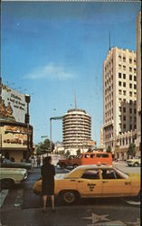 Corner of Hollywood and Vine California Postcard Postcard
