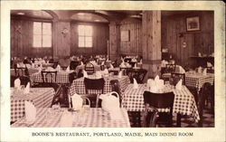 Boone's Restaurant - Main Dining Room Postcard