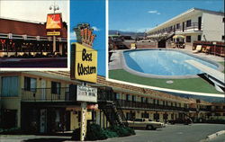 Entrance, Pool & Restaurant, Trailside Inn Postcard