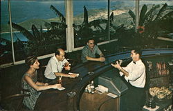 View From the Bar of the Mountain Top Hotel Postcard