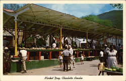 Market Day Charlotte Amalie, St. Thomas, US Virgin Islands Caribbean Islands Postcard Postcard