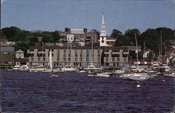 Looking Toward Resort and Marina Postcard