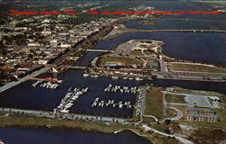 The Downtown Yacht Basin and Ball Park Postcard