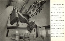 The 82-inch Reflecting Telescope of the W.J. McDonald Observatory Austin, TX Postcard Postcard