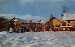 Challenger Inn and Skiers Postcard