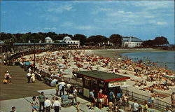 Beach and Boardwalk at "Playland" - Rye Beach New York Postcard Postcard