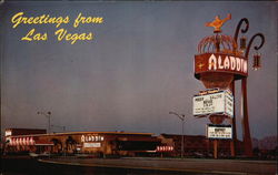 Aladdin Hotel - "On the Strip" Las Vegas, NV Postcard Postcard