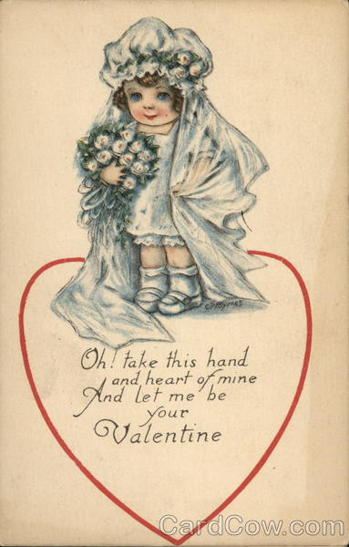 Little Girl In Wedding Dress Children