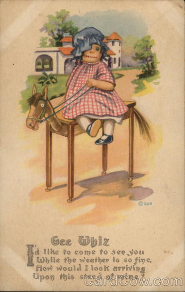 Raggedy Anne Doll on Wooden Horse Dolls