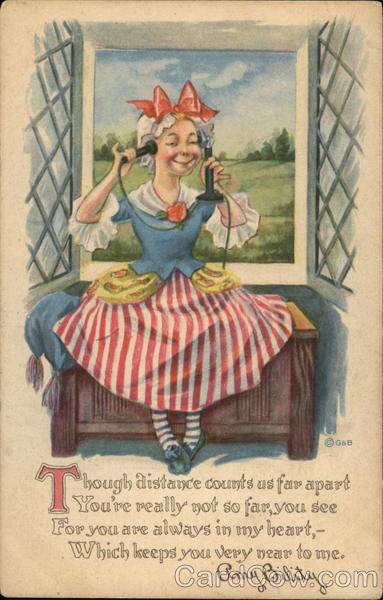 Girl in Red and White Striped Skirt Talking on Phone