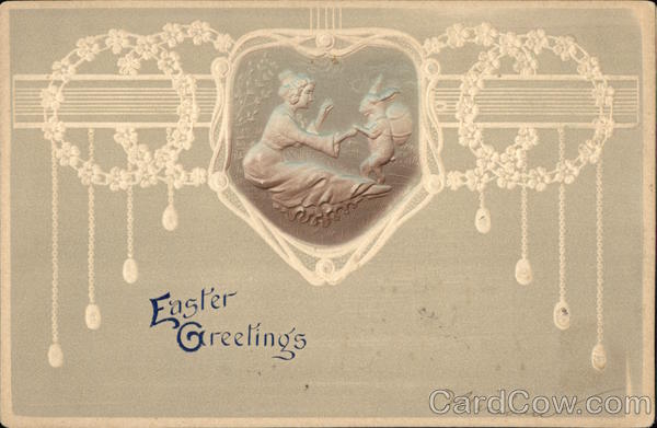 Easter Greetings With Bunnies