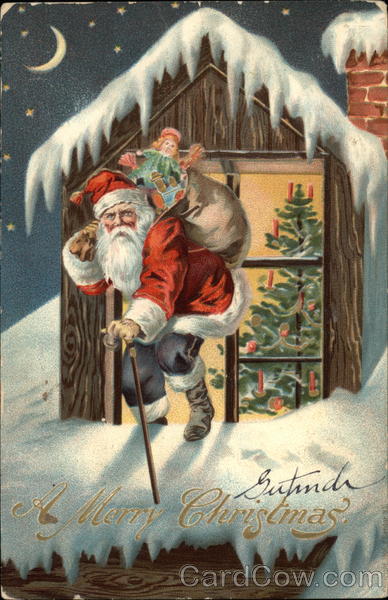 Santa on the Roof Santa Claus