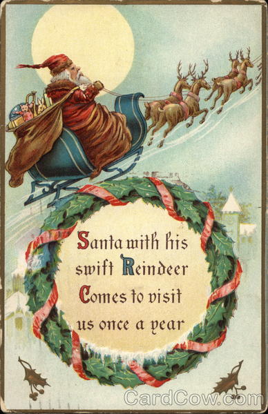 Santa and His Sleigh Santa Claus