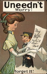 Uneedn't Worry! Forget It! Postcard