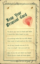 Leap Year Proposal Card Postcard