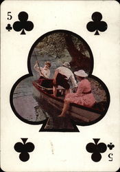 Five of Clubs Card Games Postcard Postcard