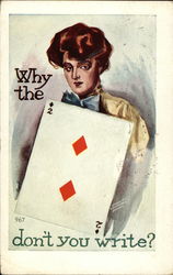 Why the Deuce Don't you Write? Card Games Postcard Postcard