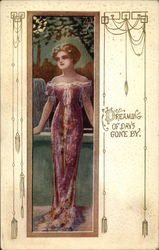 Dreaming of Days Gone By Women Postcard Postcard