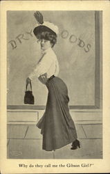 Why Do They Call Me The Gibson Girl? Women Postcard Postcard