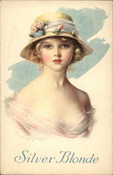 Silver Blonde Women Trade Card Trade Card Trade Card