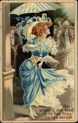 When I Ventured to Show Myself on the Hotel Piazza I created a Sensation Postcard