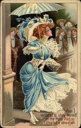 When I Ventured to Show Myself on the Hotel Piazza I created a Sensation Postcard