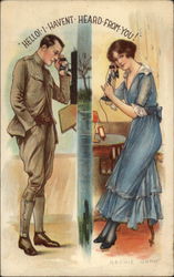 Hello! I Haven't Heard From You! Military Postcard Postcard