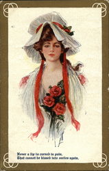 Never a Lip is Curved in Pain, That Cannot be Kissed into Smiles Again Postcard