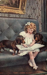 First Lesson in Art Postcard