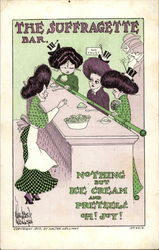 Four Ladies at the Suffragette Bar Women's Suffrage Postcard Postcard