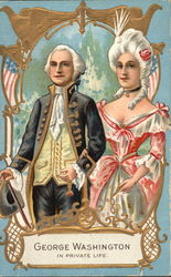 George Washington in Private Life Postcard