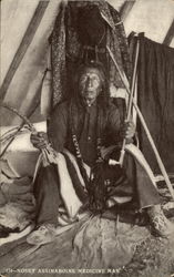 Nosey Assinaboine - Medicine Man Native Americana Postcard Postcard