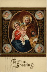 Jesus with Mary and Joseph Madonna & Child Postcard Postcard